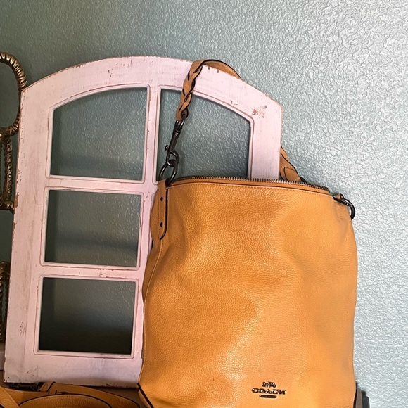 Coach ABBY Duffle Crossbody Bag 2-Way QB/Honey NWT - Picture 4 of 15